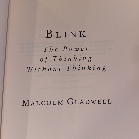 EUC- Book “Blink” by Malcolm Gladwell, The Power of Thinking Without Thinking - Picture 4 of 6
